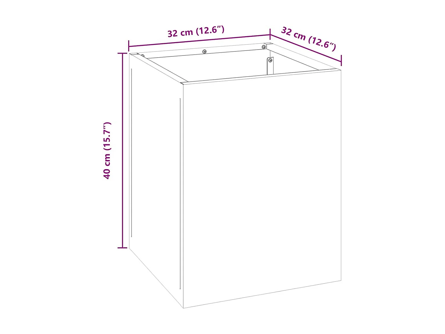 Cache-pot de jardin | Jardinière Argent Acier inoxydable