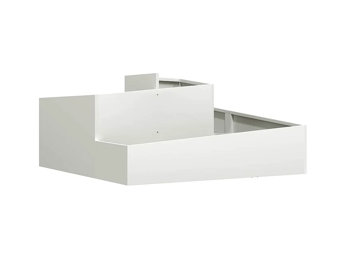 Maceta para Jardín | Jardinera | Macetero Blanco 100 x 100 x 50 cm Acero