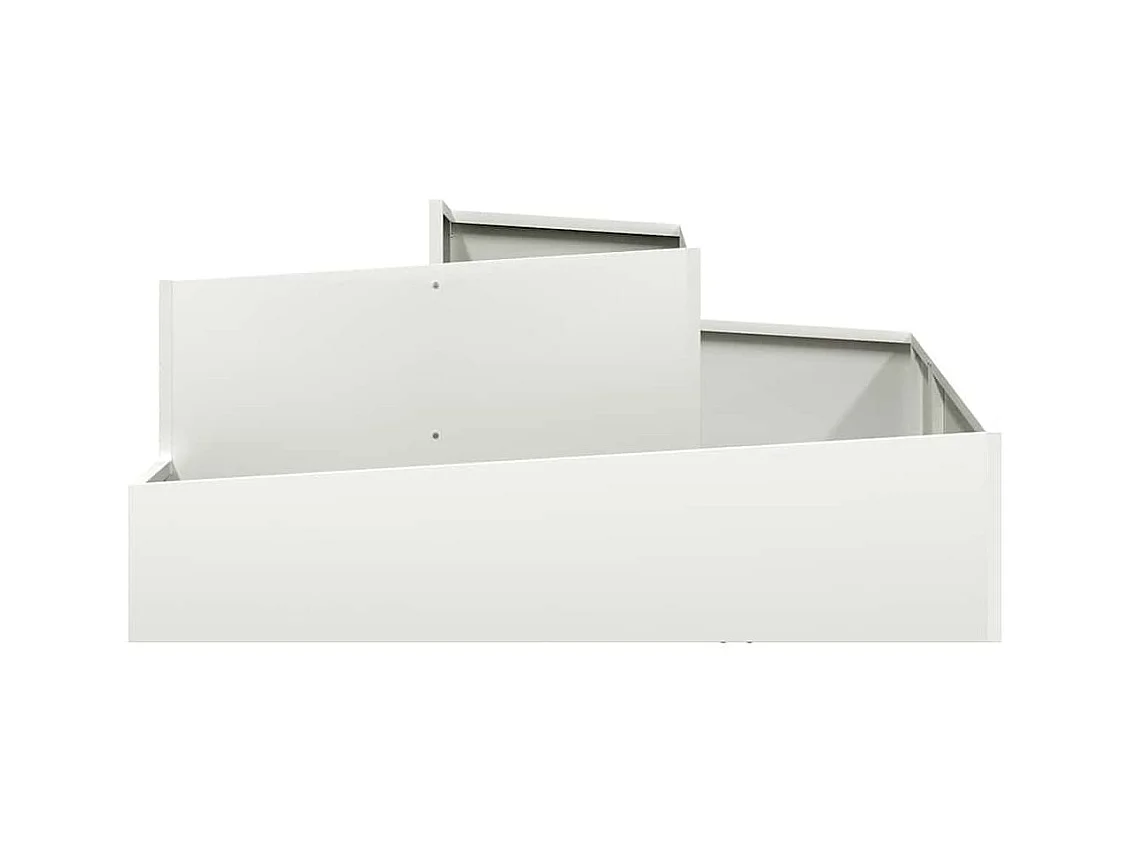 Maceta para Jardín | Jardinera | Macetero Blanco 100 x 100 x 50 cm Acero