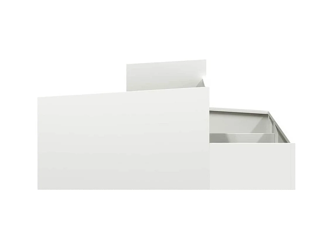 Maceta para Jardín | Jardinera | Macetero Blanco 100 x 100 x 50 cm Acero