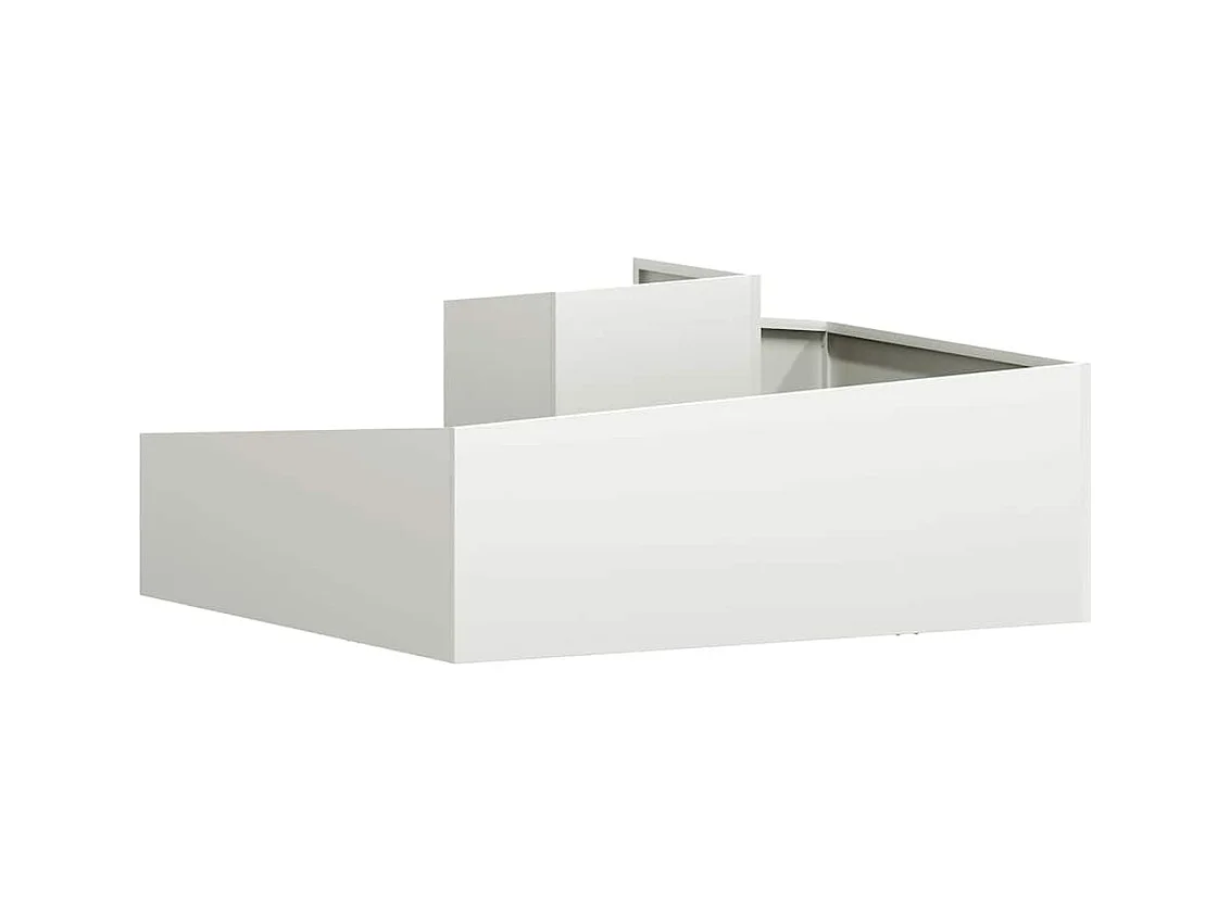 Maceta para Jardín | Jardinera | Macetero Blanco 100 x 100 x 50 cm Acero