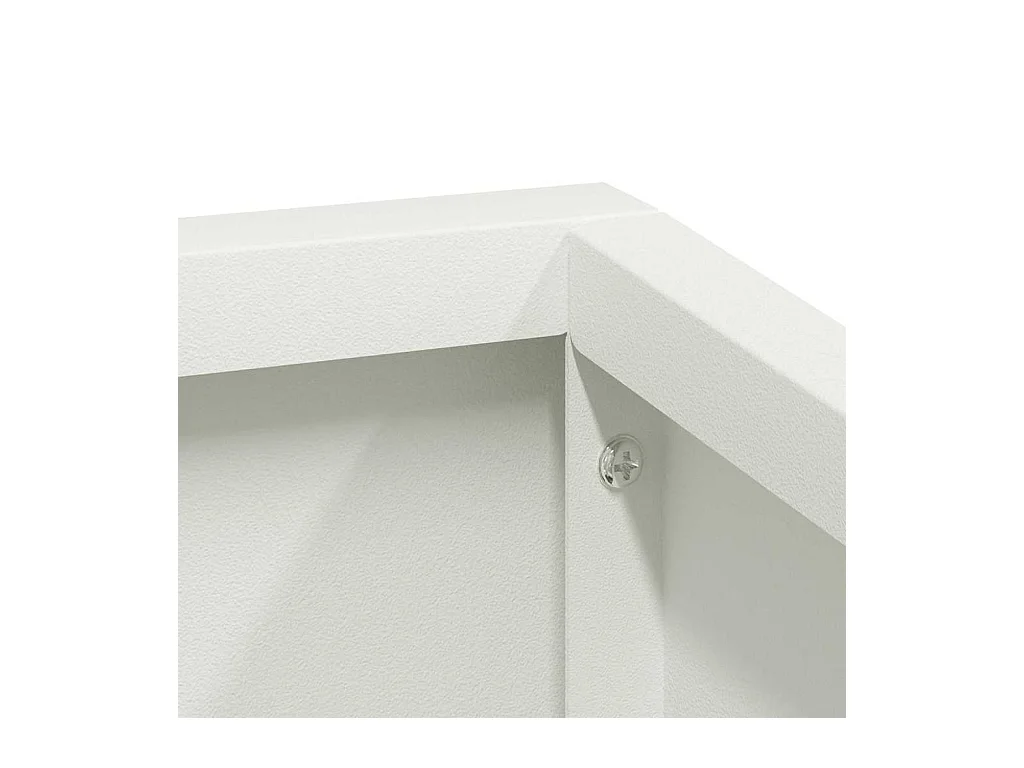 Maceta para Jardín | Jardinera | Macetero Blanco 100 x 100 x 50 cm Acero