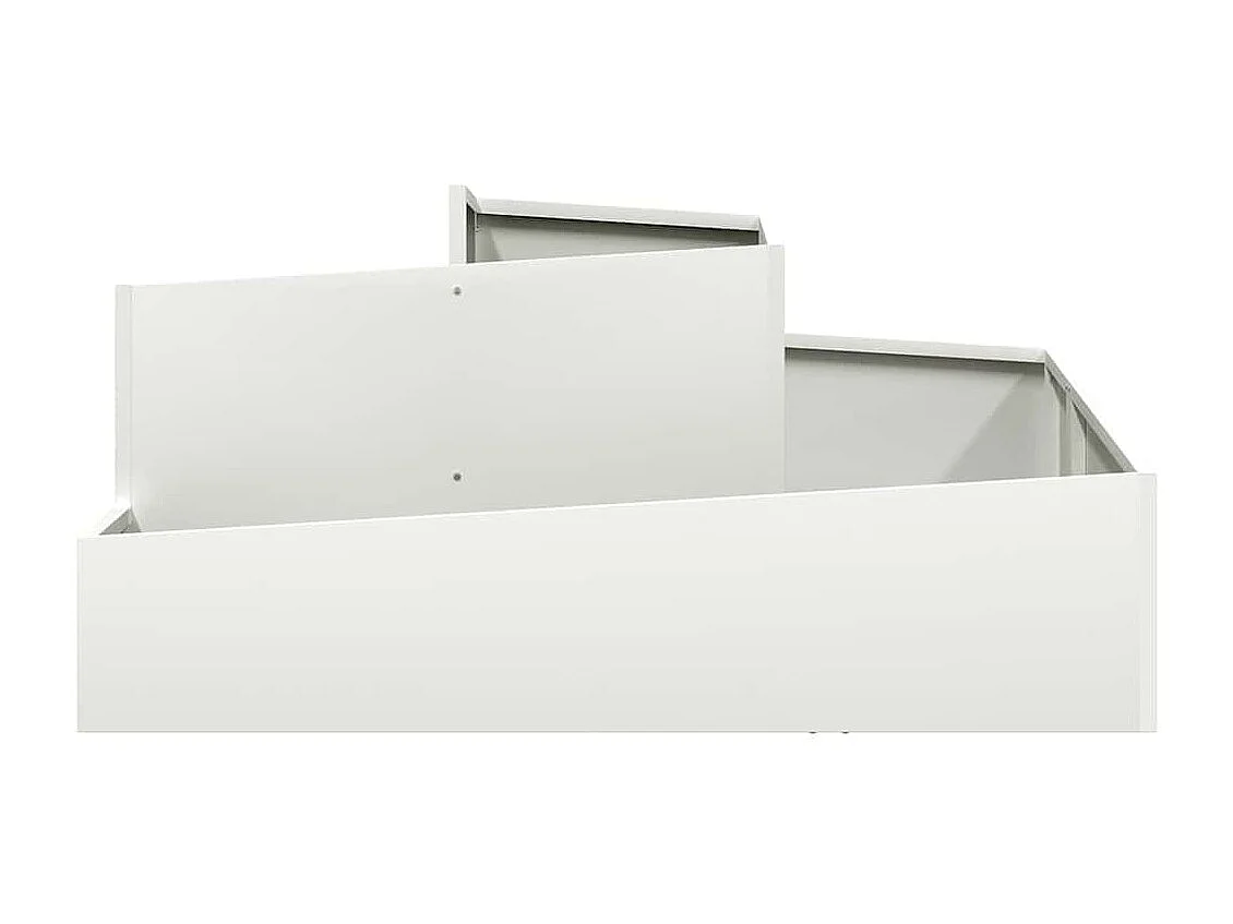 Maceta para Jardín | Jardinera | Macetero Blanco 100 x 100 x 50 cm Acero