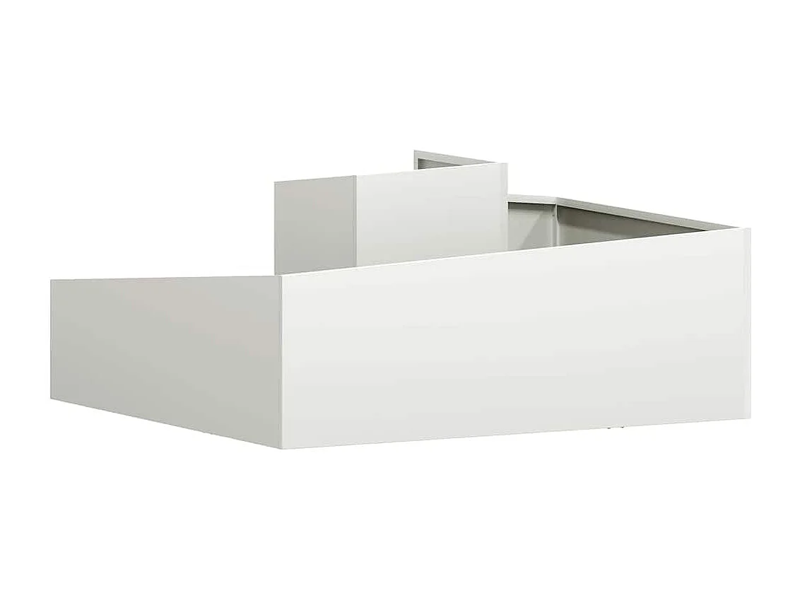 Maceta para Jardín | Jardinera | Macetero Blanco 100 x 100 x 50 cm Acero