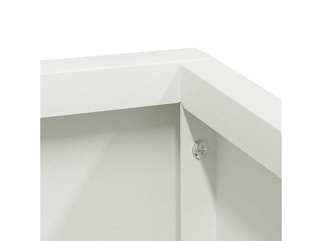 Maceta para Jardín | Jardinera | Macetero Blanco 100 x 100 x 50 cm Acero