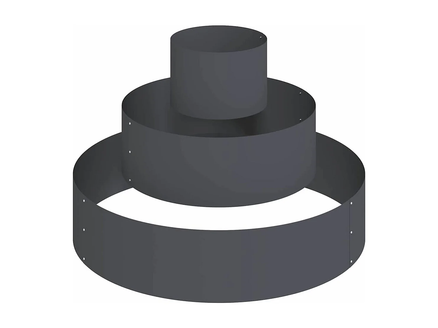 Maceta para Jardín | Jardinera | Macetero Antracita 90 x 90 x 20 cm Acero