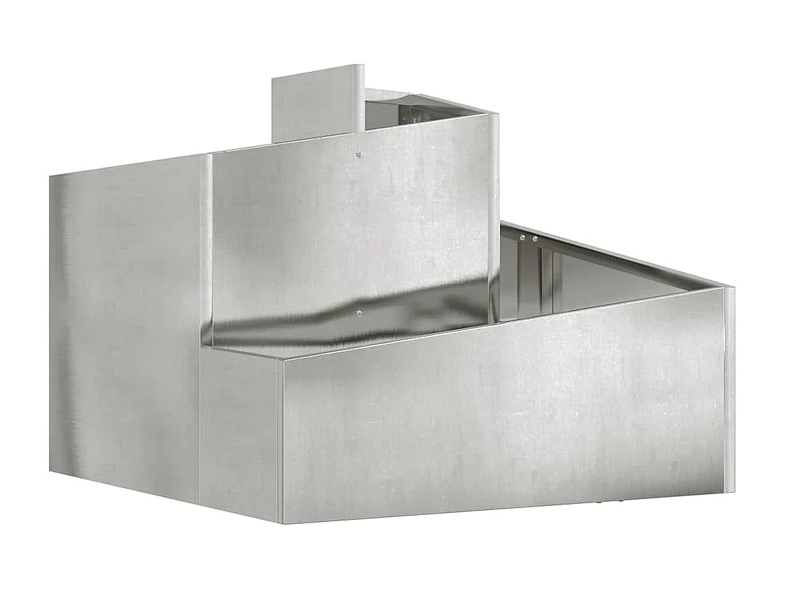 Maceta para Jardín | Jardinera | Macetero Plateado 60 x 60 x 50 cm Acero galvanizado