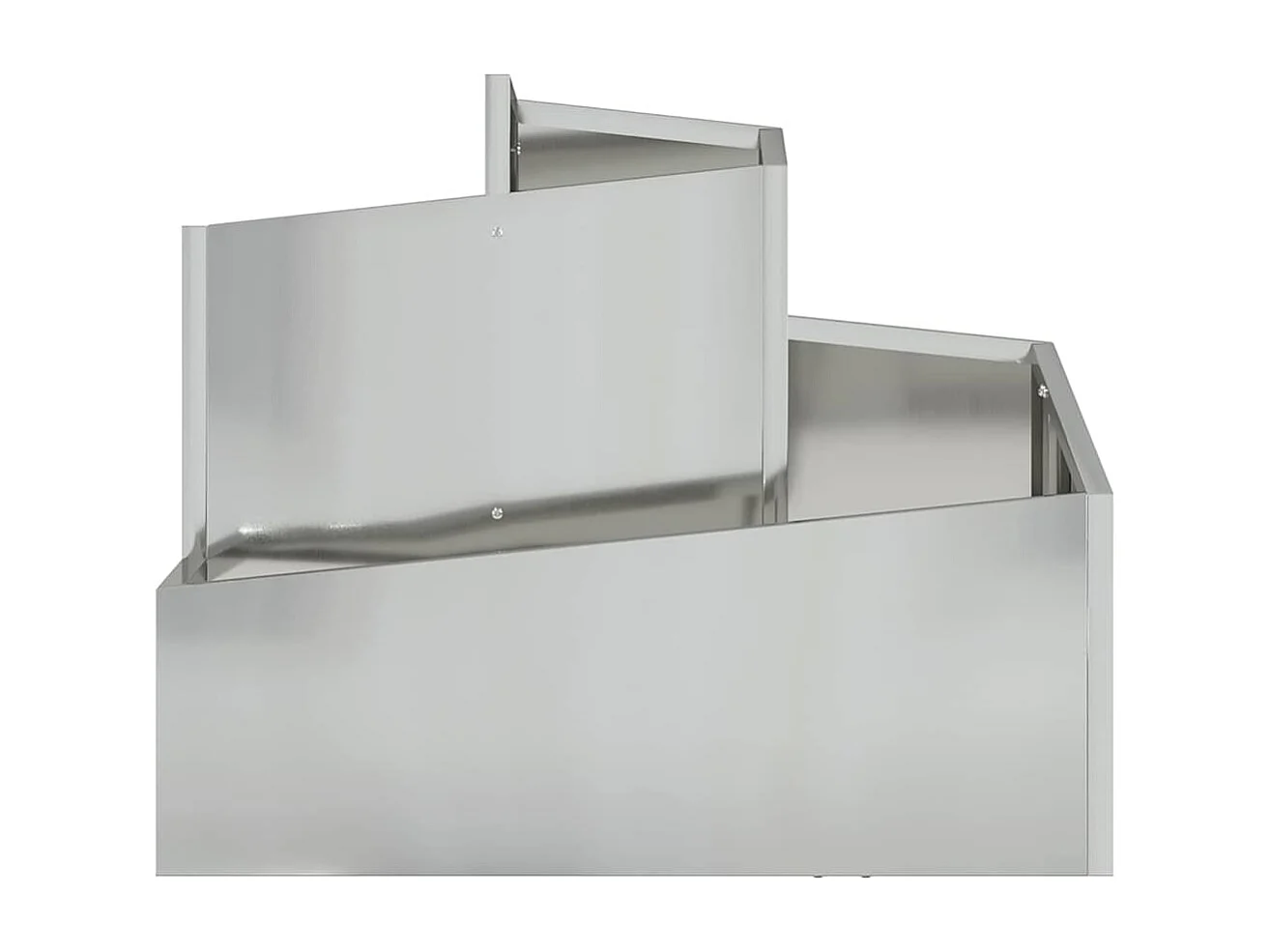 Maceta para Jardín | Jardinera | Macetero Plateado 60 x 60 x 50 cm Acero galvanizado