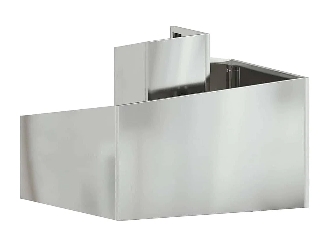 Maceta para Jardín | Jardinera | Macetero Plateado 60 x 60 x 50 cm Acero galvanizado