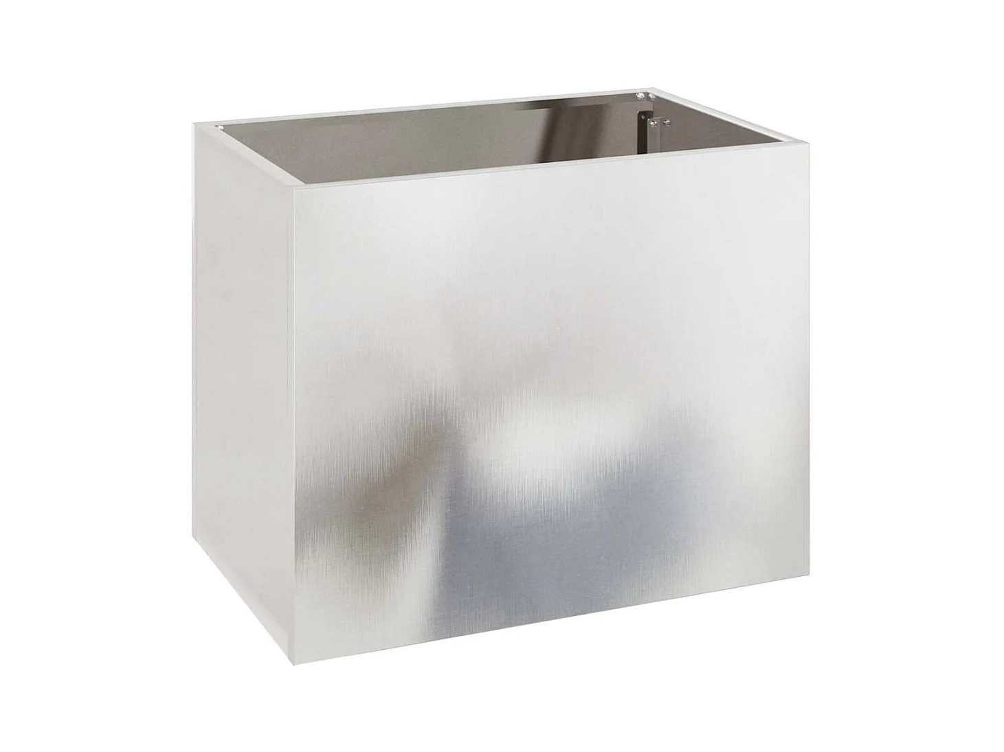 Cache-pot de jardin | Jardinière Argent 50 x 32 x 40 cm Acier inoxydable