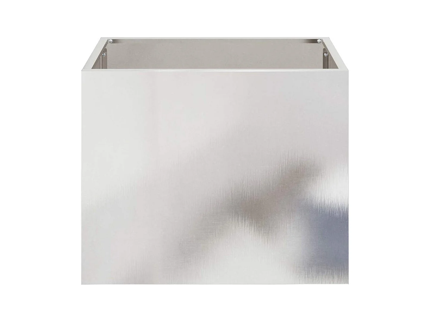 Cache-pot de jardin | Jardinière Argent 50 x 32 x 40 cm Acier inoxydable