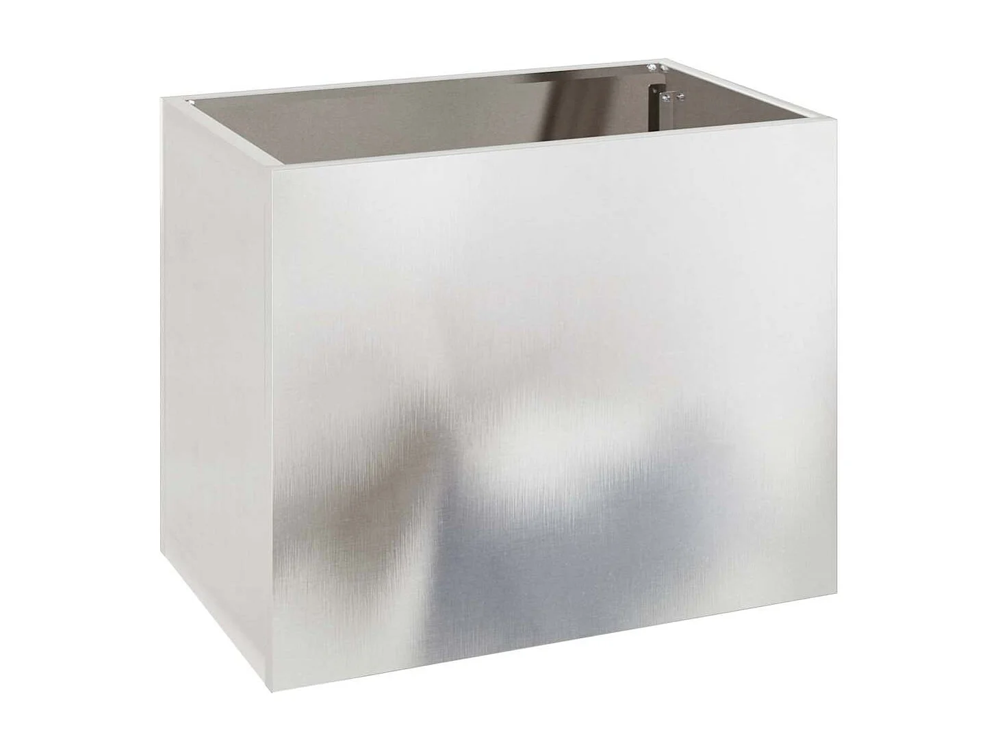 Cache-pot de jardin | Jardinière Argent 50 x 32 x 40 cm Acier inoxydable