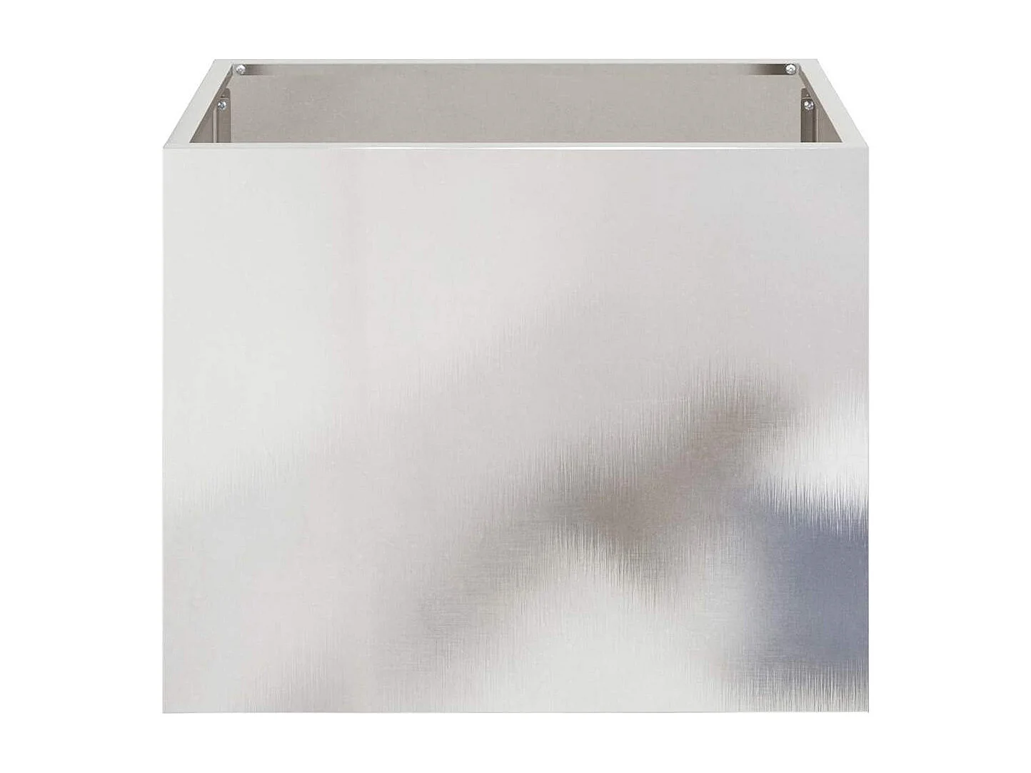 Cache-pot de jardin | Jardinière Argent 50 x 32 x 40 cm Acier inoxydable