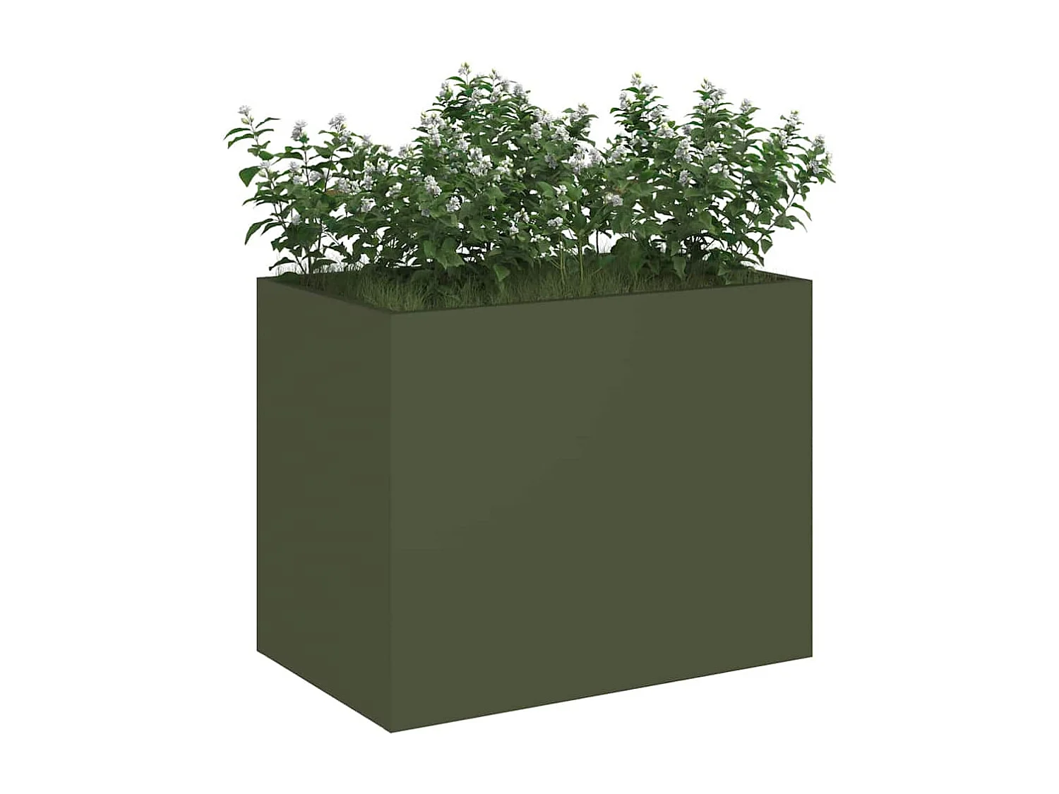 Maceta para Jardín | Jardinera | Macetero Verde oliva 50 x 32 x 40 cm