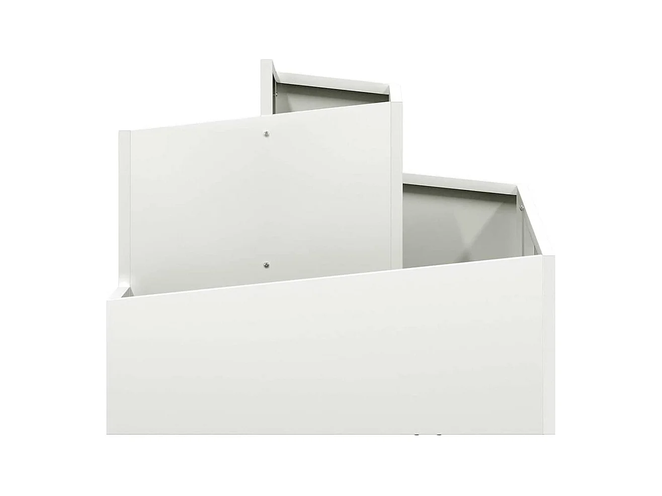 Maceta para Jardín | Jardinera | Macetero Blanco 60 x 60 x 50 cm Acero