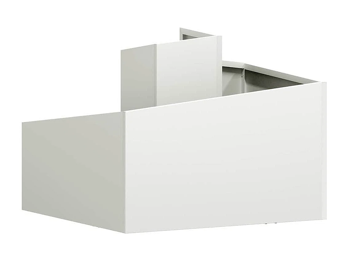 Maceta para Jardín | Jardinera | Macetero Blanco 60 x 60 x 50 cm Acero