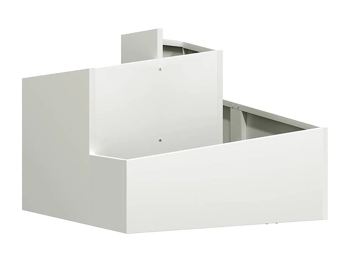 Maceta para Jardín | Jardinera | Macetero Blanco 60 x 60 x 50 cm Acero