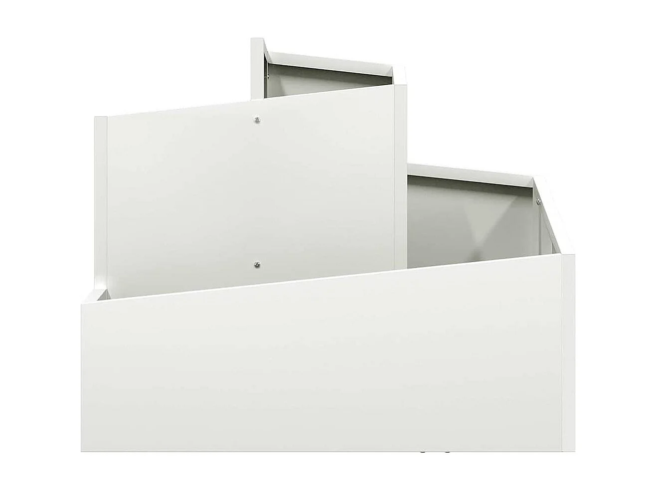 Maceta para Jardín | Jardinera | Macetero Blanco 60 x 60 x 50 cm Acero