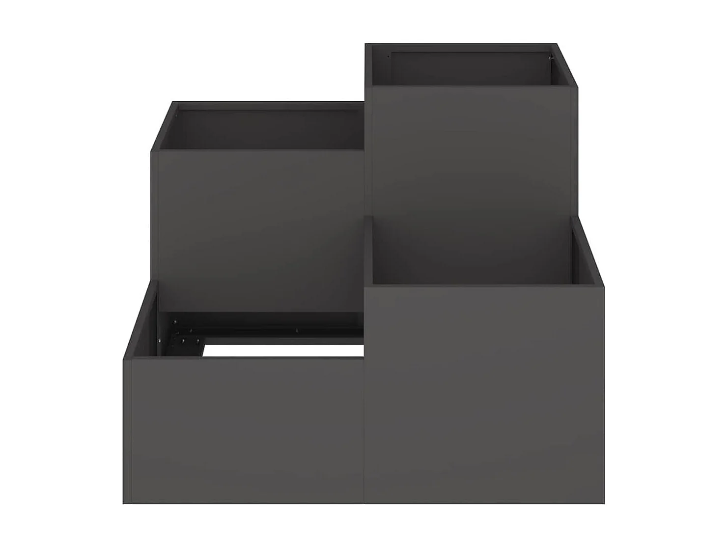 Cache-pot de jardin | Jardinière Noir 100 x 100 x 60 cm Acier