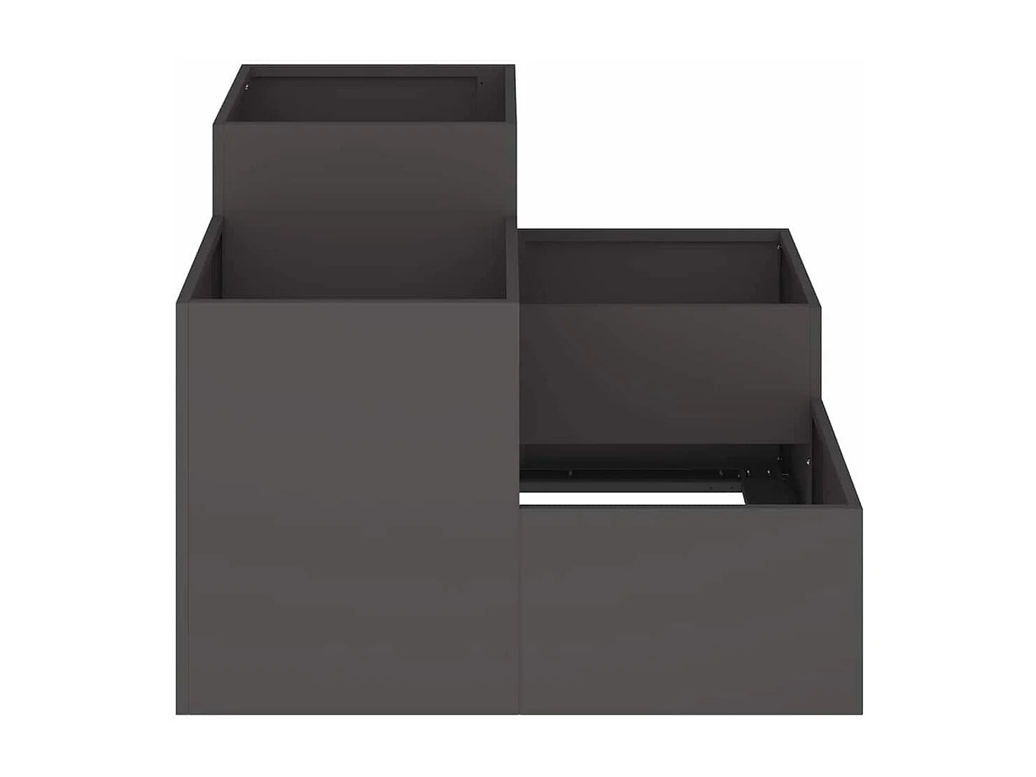 Maceta para Jardín | Jardinera | Macetero Negro 100 x 100 x 60 cm Acero
