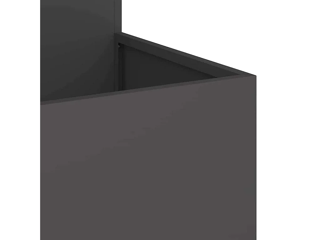 Maceta para Jardín | Jardinera | Macetero Negro 100 x 100 x 60 cm Acero