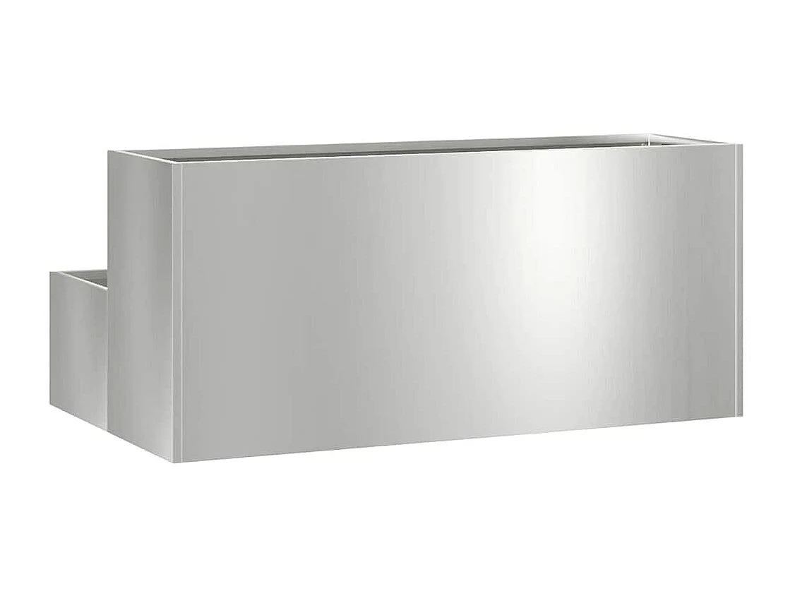 Cache-pot de jardin | Jardinière Argent 100 x 60 x 45 cm Acier galvanisé