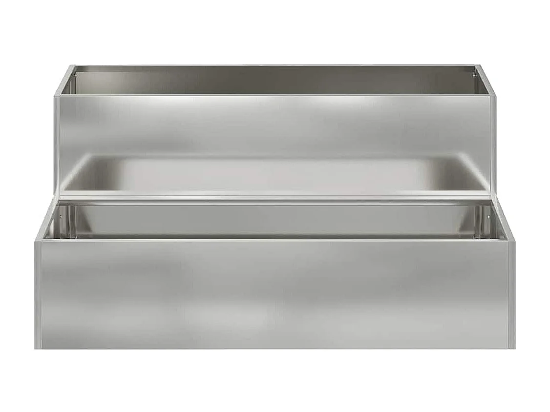 Cache-pot de jardin | Jardinière Argent 100 x 60 x 45 cm Acier galvanisé