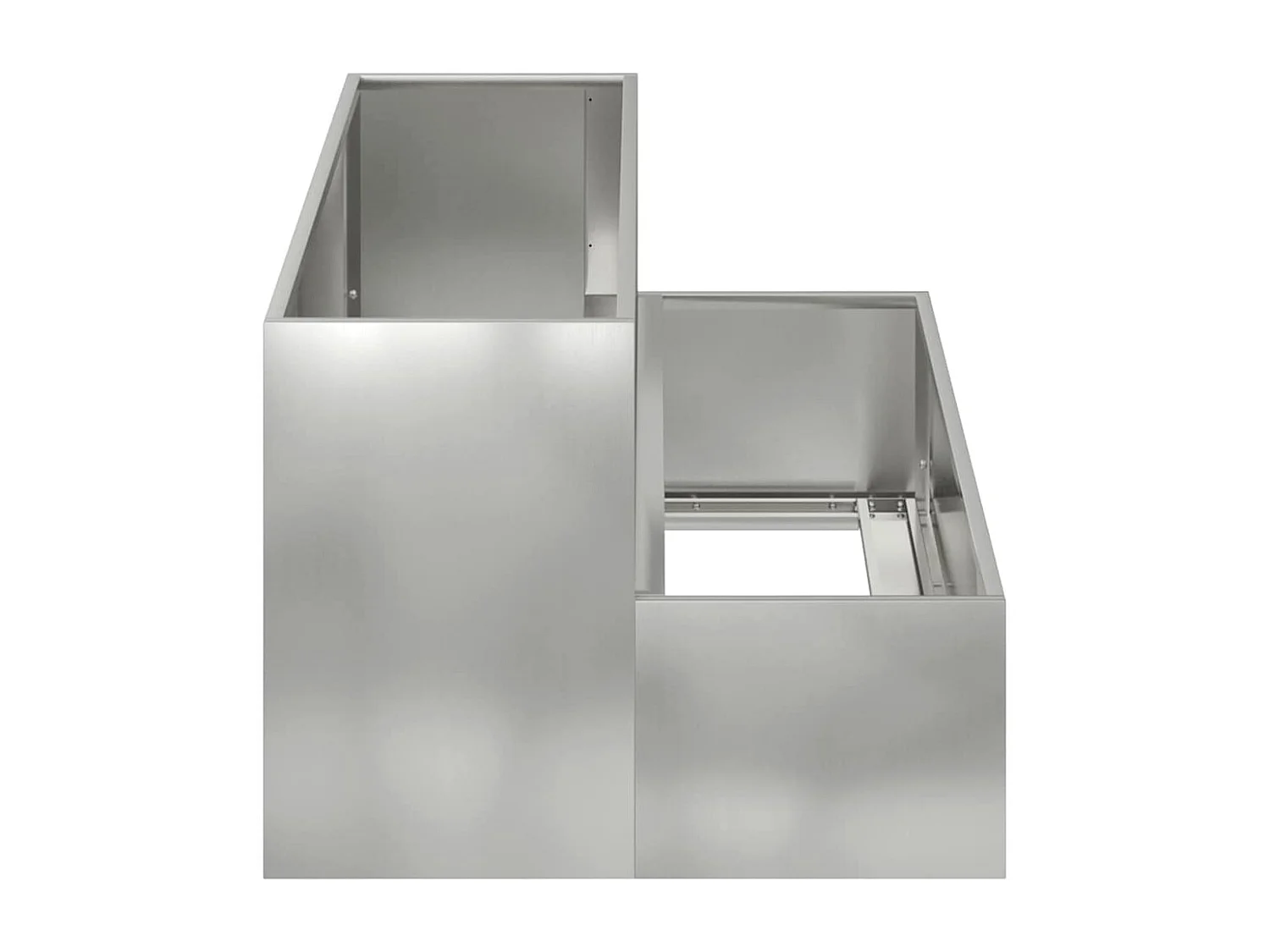 Cache-pot de jardin | Jardinière Argent 100 x 60 x 45 cm Acier galvanisé