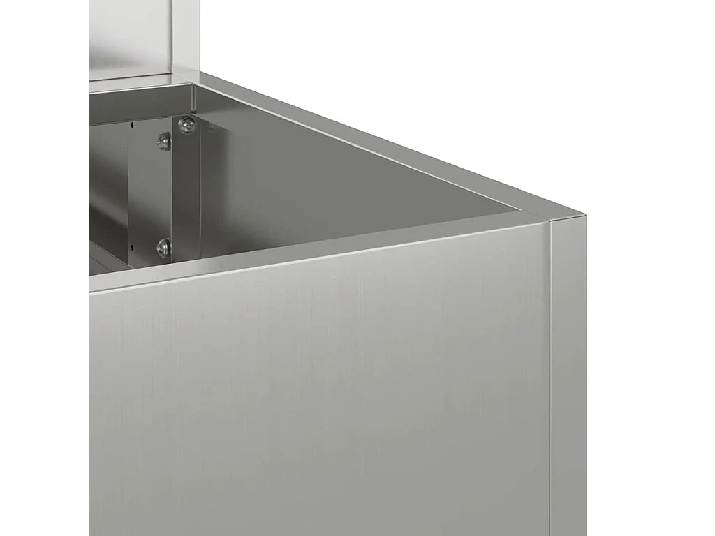 Cache-pot de jardin | Jardinière Argent 100 x 60 x 45 cm Acier galvanisé