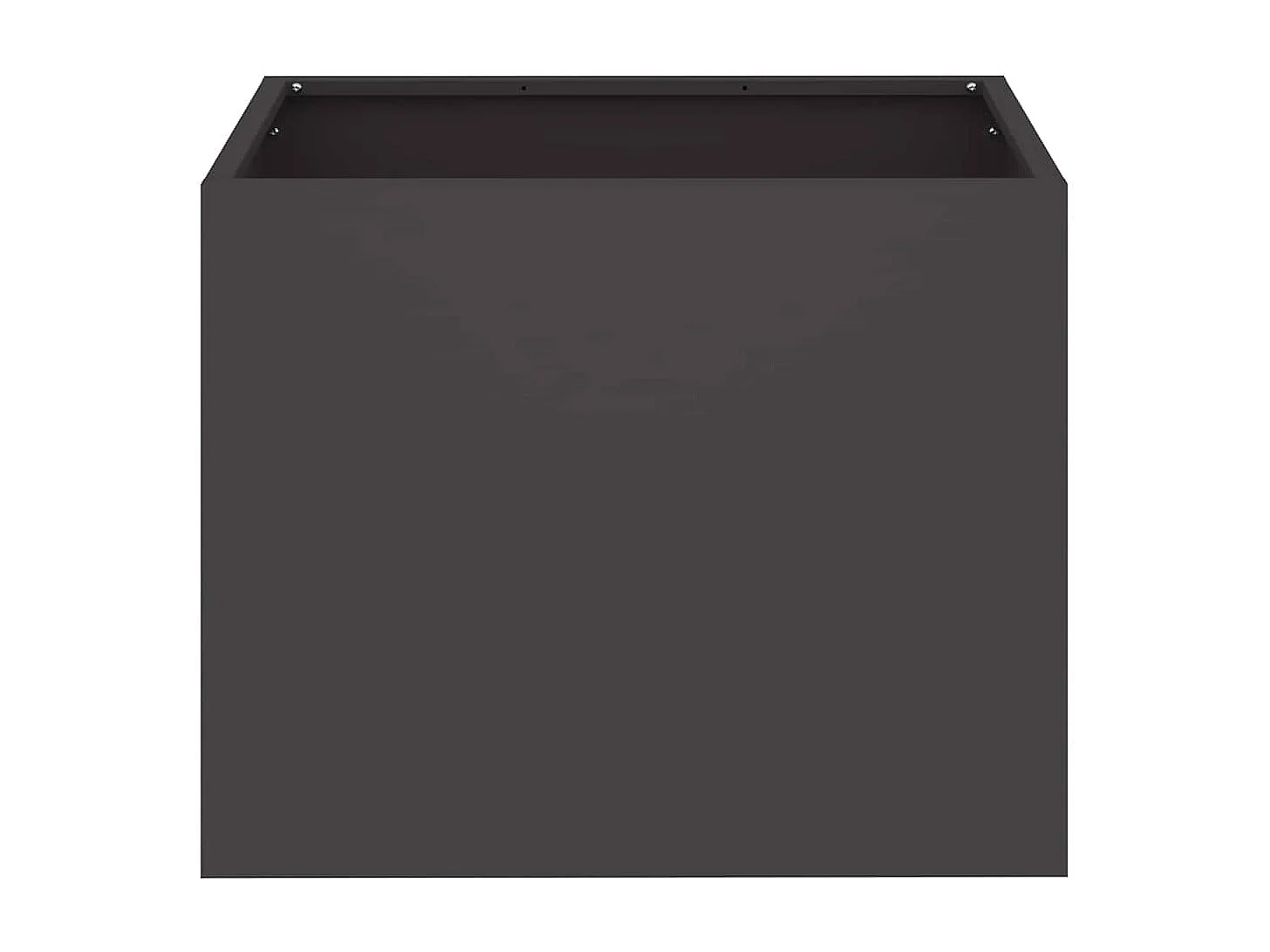 Maceta para Jardín | Jardinera | Macetero Negro 50 x 32 x 40 cm Acero laminado en frío