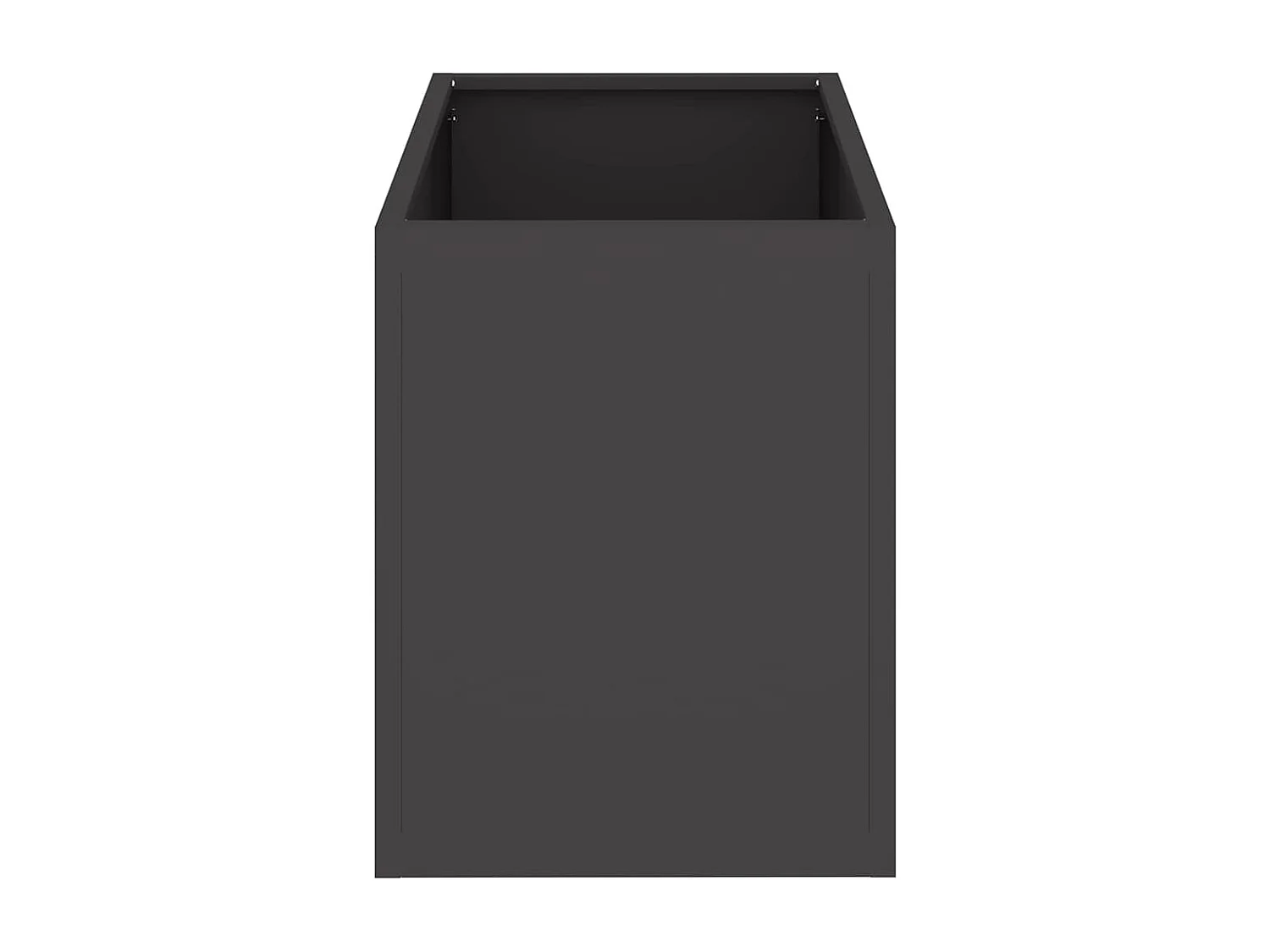 Maceta para Jardín | Jardinera | Macetero Negro 50 x 32 x 40 cm Acero laminado en frío