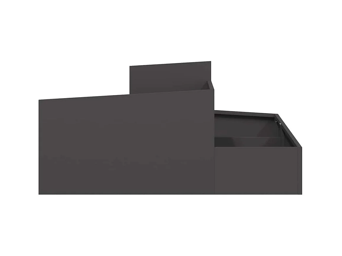 Cache-pot de jardin | Jardinière Noir 100 x 100 x 50 cm Acier