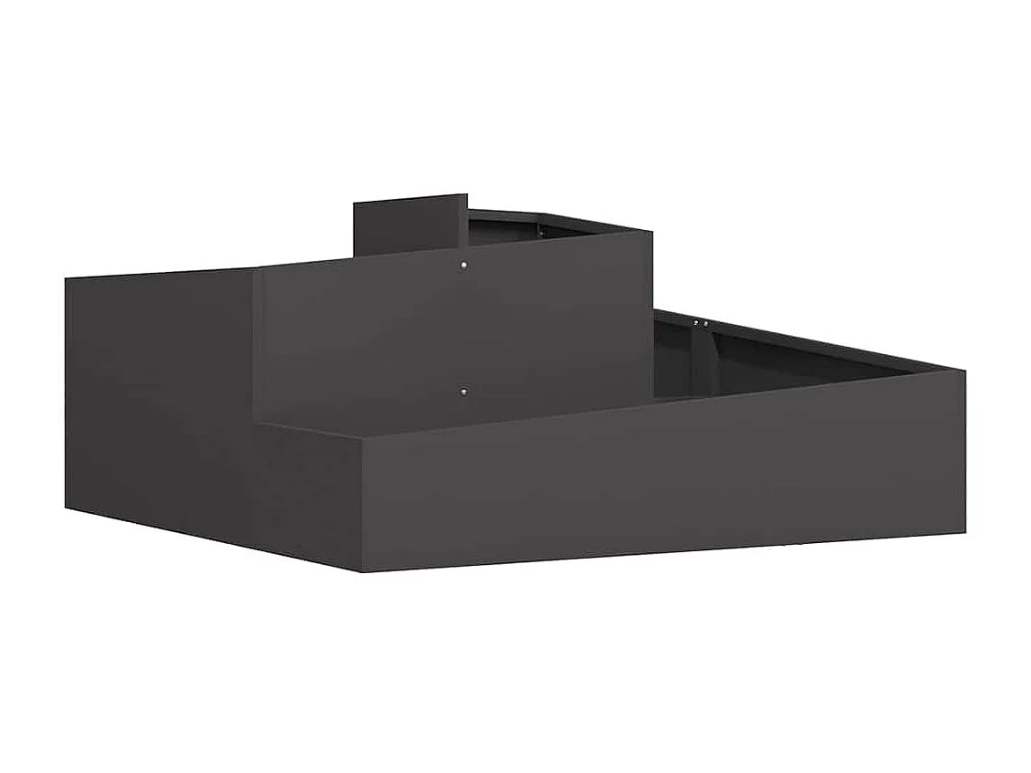 Maceta para Jardín | Jardinera | Macetero Negro 100 x 100 x 50 cm Acero