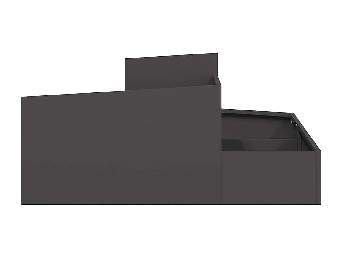 Maceta para Jardín | Jardinera | Macetero Negro 100 x 100 x 50 cm Acero