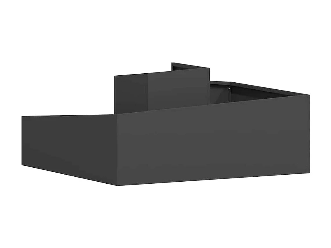 Maceta para Jardín | Jardinera | Macetero Negro 100 x 100 x 50 cm Acero