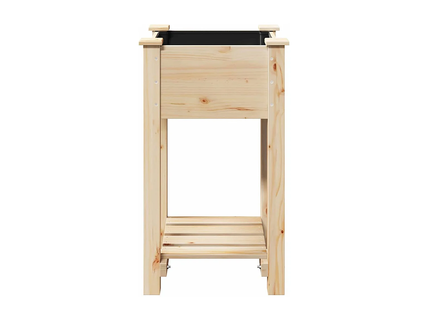 Maceta para Jardín | Jardinera | Macetero con estante Beige 45 x 45 x 76.5 cm