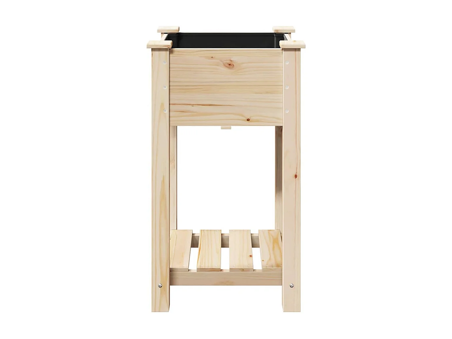 Maceta para Jardín | Jardinera | Macetero con estante Beige 45 x 45 x 76.5 cm