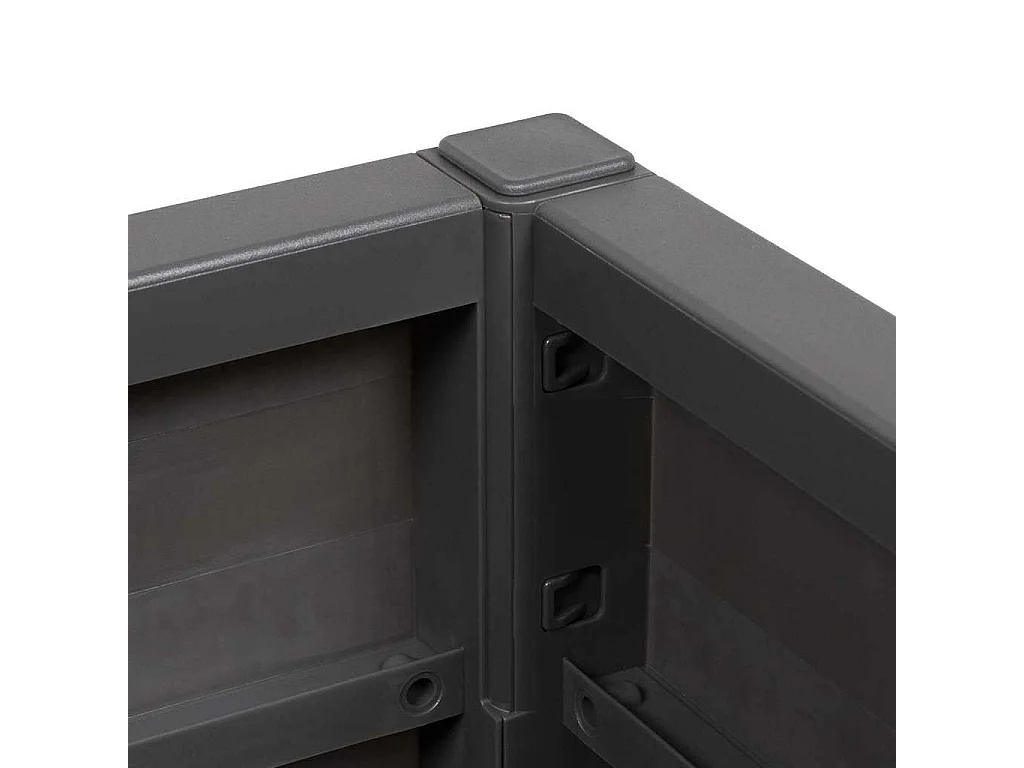 Cache-pot de jardin | Jardinière Anthracite 36 x 36 x 35 cm Polypropylène