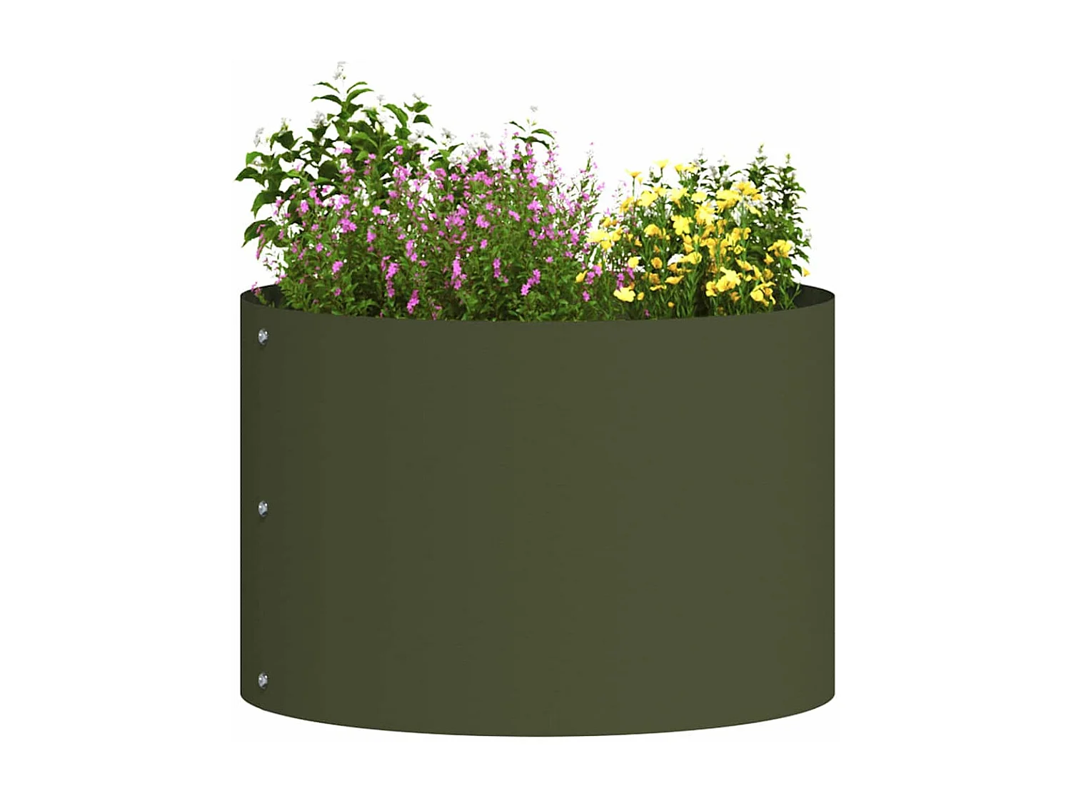 Cache-pot de jardin | Jardinière Vert olive 30 x 30 x 20 cm Acier