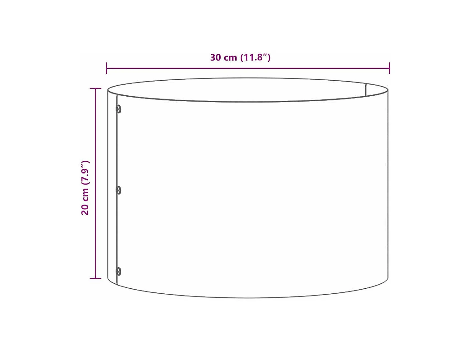 Cache-pot de jardin | Jardinière Vert olive 30 x 30 x 20 cm Acier