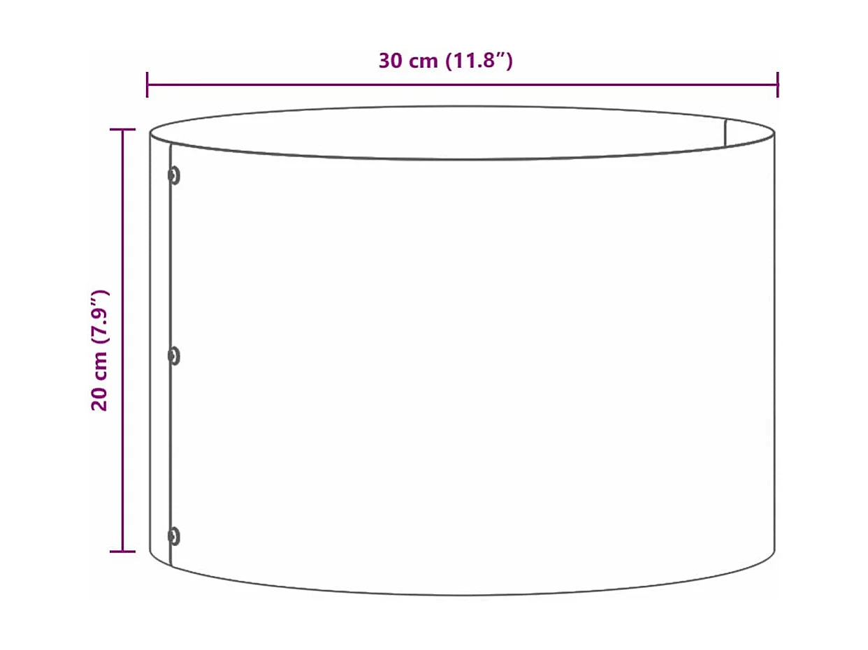Cache-pot de jardin | Jardinière Vert olive 30 x 30 x 20 cm Acier