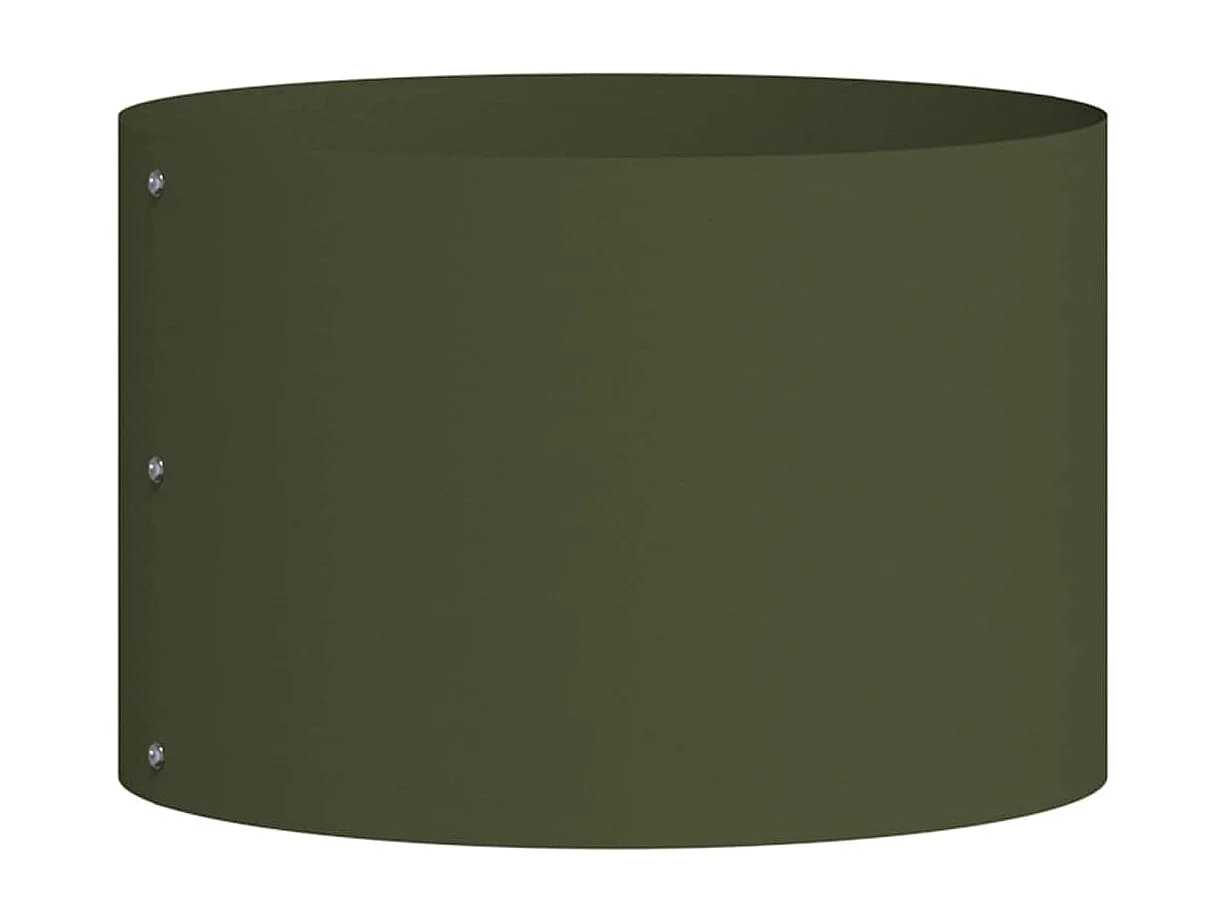 Cache-pot de jardin | Jardinière Vert olive 30 x 30 x 20 cm Acier