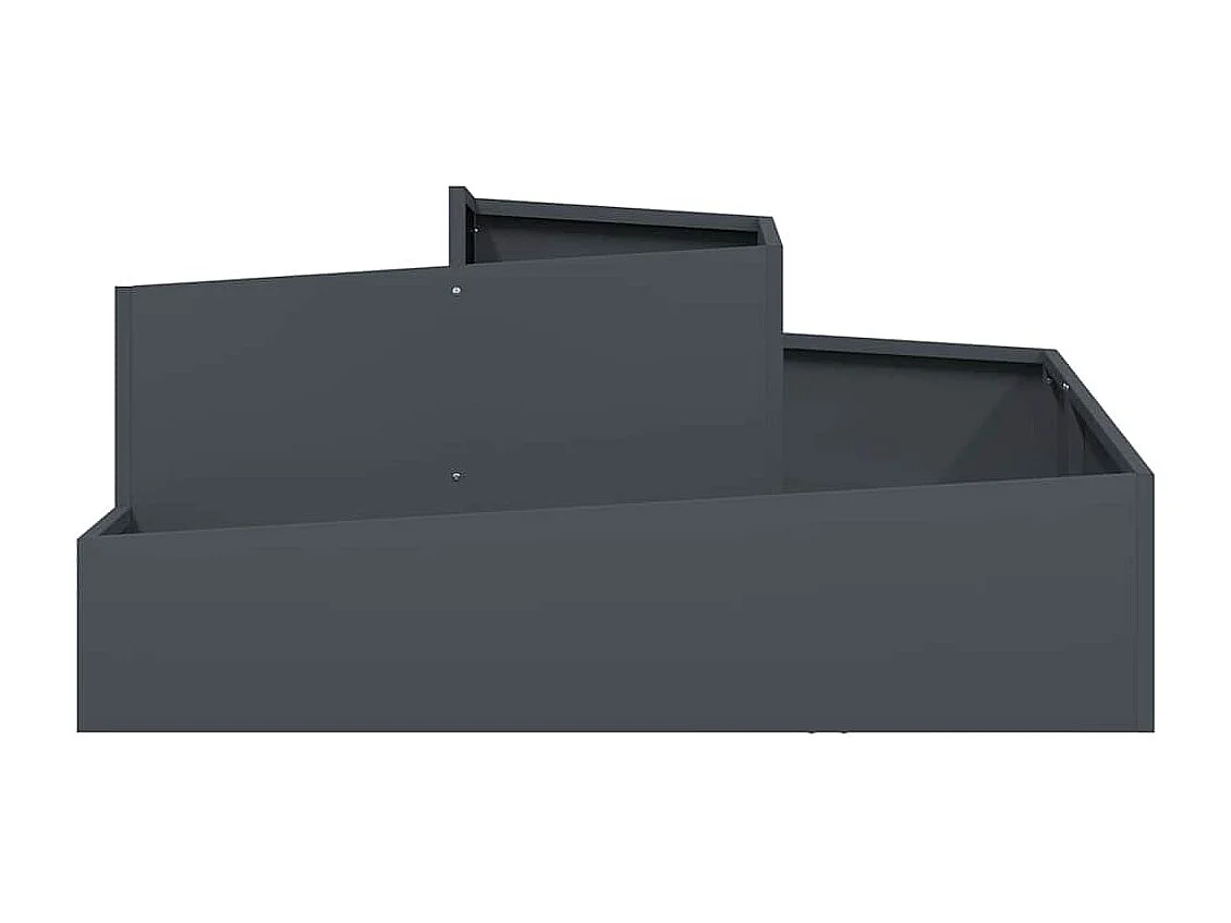 Cache-pot de jardin | Jardinière Anthracite 100 x 100 x 50 cm Acier