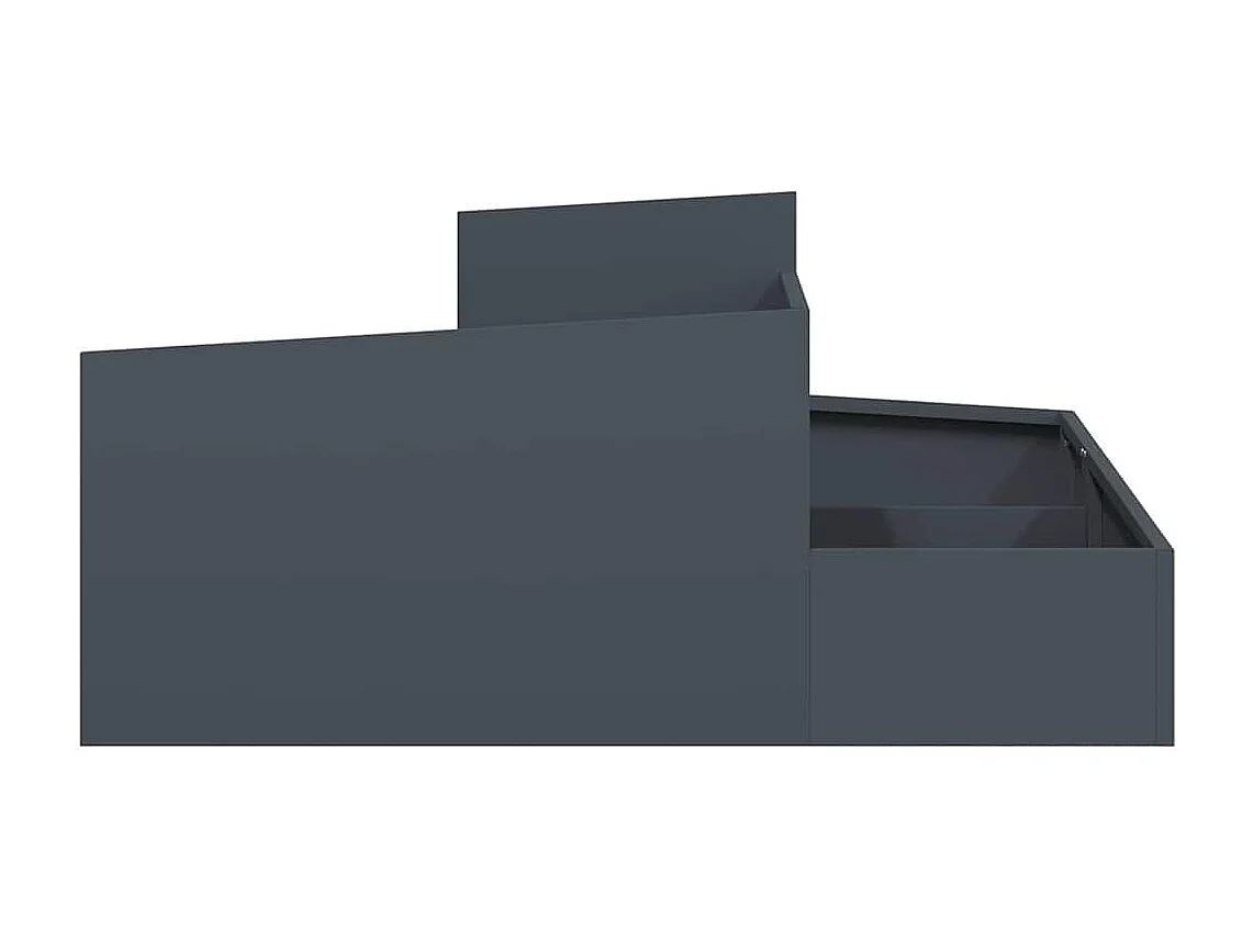 Cache-pot de jardin | Jardinière Anthracite 100 x 100 x 50 cm Acier