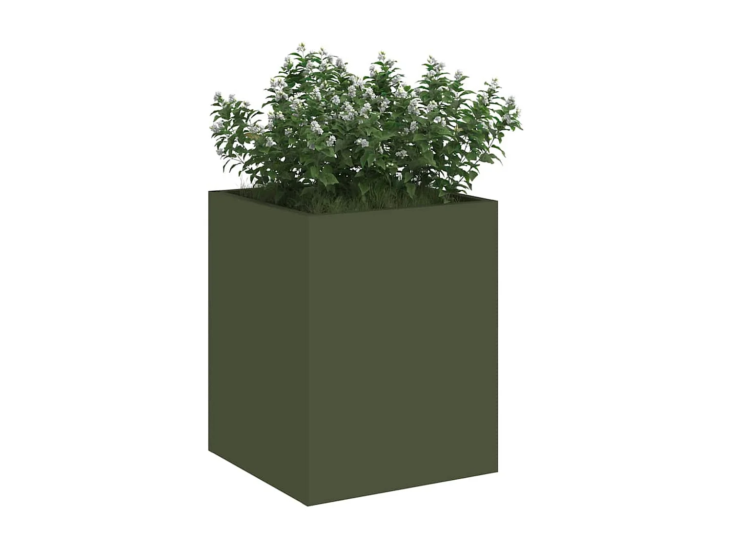 Cache-pot de jardin | Jardinière Vert olive 32 x 32 x 40 cm