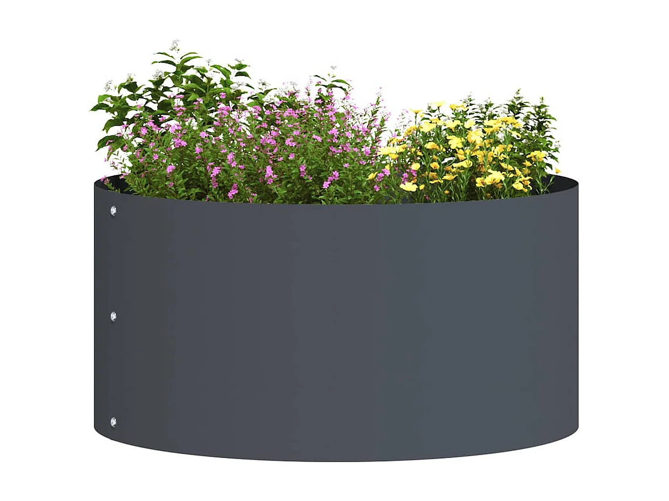 Maceta para Jardín | Jardinera | Macetero Antracita 40 x 40 x 20 cm Acero