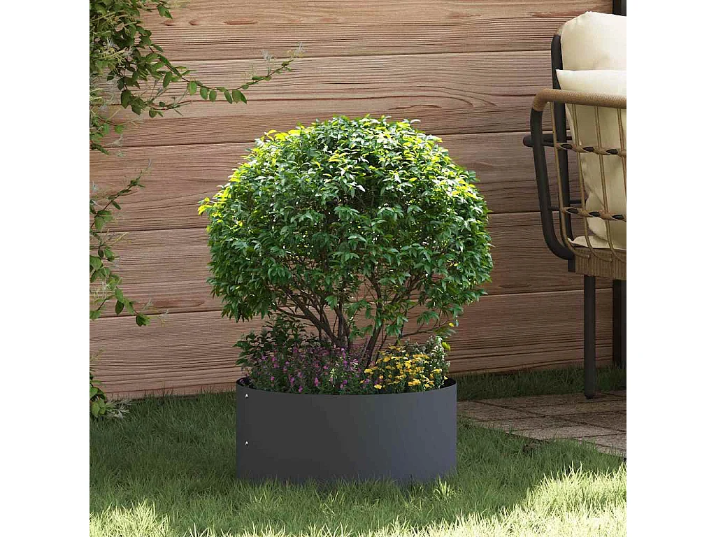 Cache-pot de jardin | Jardinière Anthracite 40 x 40 x 20 cm Acier