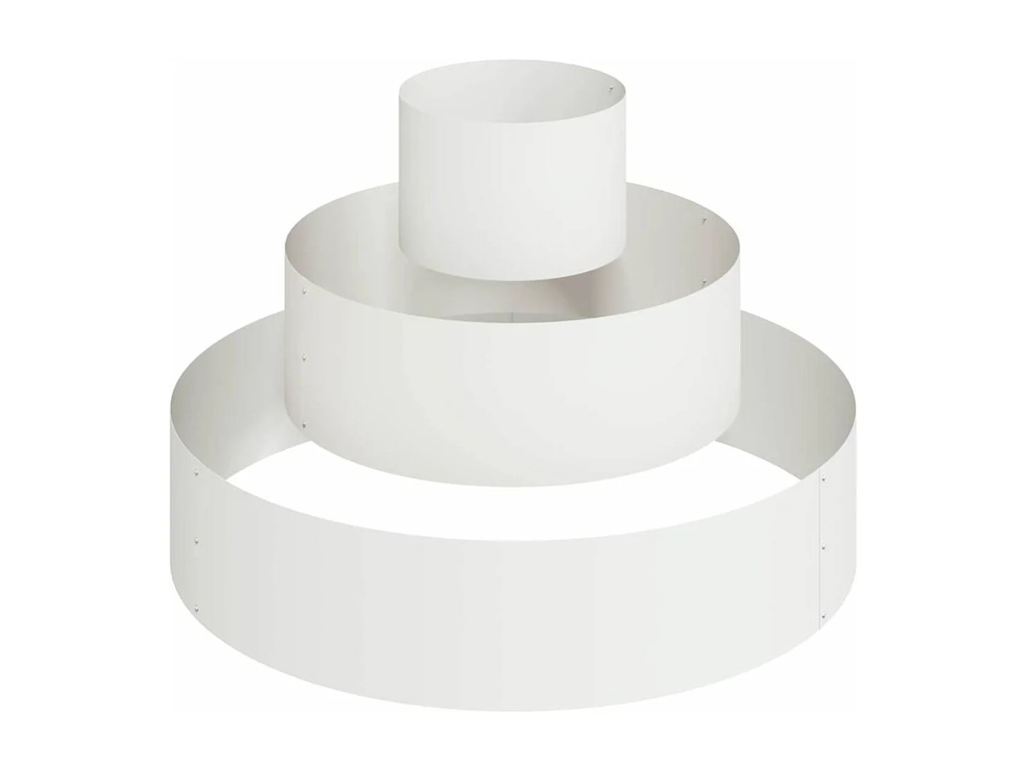 Maceta para Jardín | Jardinera | Macetero Blanco 90 x 90 x 20 cm Acero