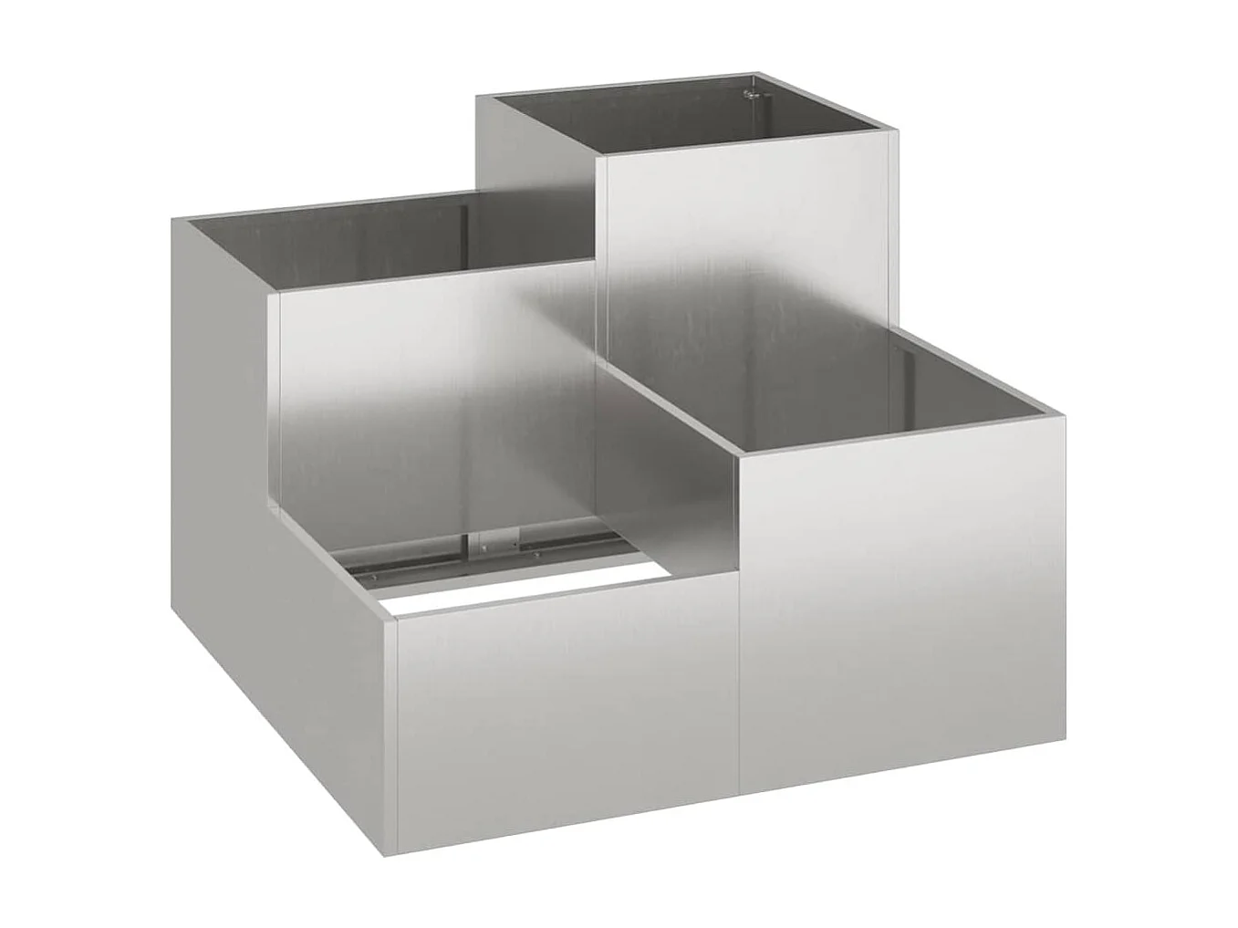 Cache-pot de jardin | Jardinière Argent 80 x 80 x 60 cm Acier inoxydable