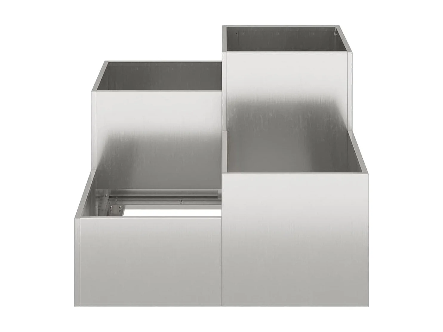 Cache-pot de jardin | Jardinière Argent 80 x 80 x 60 cm Acier inoxydable